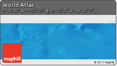 Physical Panoramic Map of the Area around 9° 36' 8" N, 49° 13' 30" W