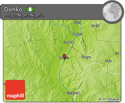 Physical 3D Map of Donko