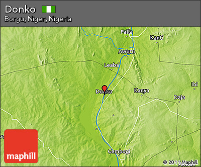 Physical 3D Map of Donko