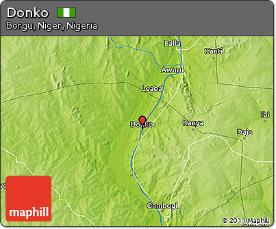 Physical 3D Map of Donko