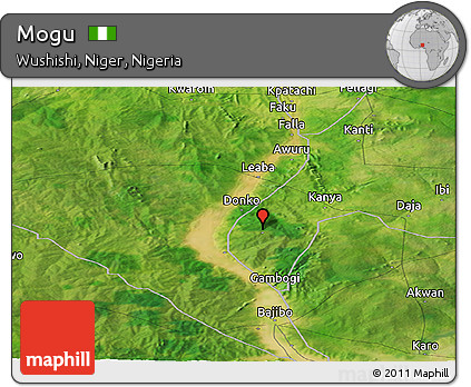 Satellite Panoramic Map of Mogu
