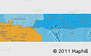 Political Panoramic Map of the area around 9° 36' 8" N, 4° 10' 30" W