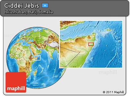 Physical Location Map of Ciddei Jebis
