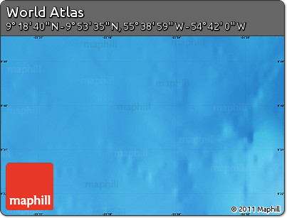 Physical Map of the Area around 9° 36' 8" N, 55° 10' 29" W