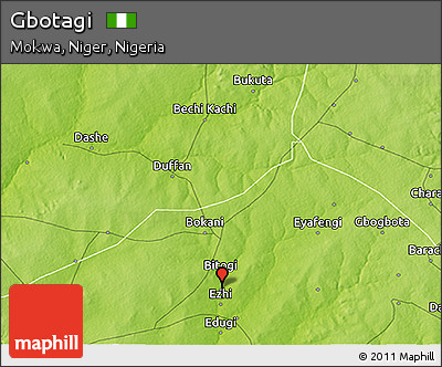 Physical 3D Map of Gbotagi