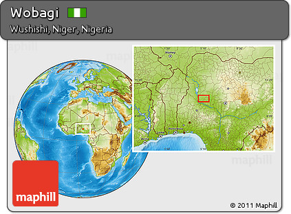 Physical Location Map of Wobagi