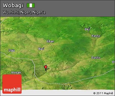Satellite Panoramic Map of Wobagi