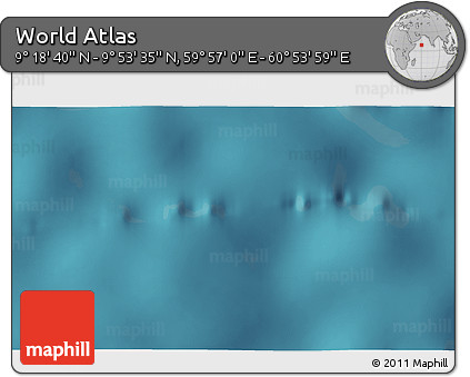 Satellite 3D Map of the Area around 9° 36' 8" N, 60° 25' 29" E