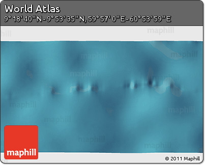 Satellite 3D Map of the Area around 9° 36' 8" N, 60° 25' 29" E