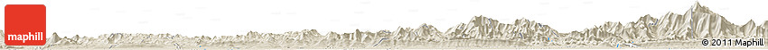 Shaded Relief Horizon Map of the Area around 9° 36' 8" N, 67° 55' 30" W