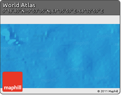 Physical 3D Map of the Area around 9° 36' 8" N, 68° 4' 29" E