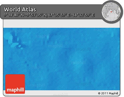Political 3D Map of the Area around 9° 36' 8" N, 68° 4' 29" E