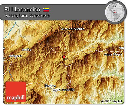 Physical 3D Map of El Lloroncito