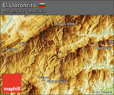 Physical 3D Map of El Lloroncito