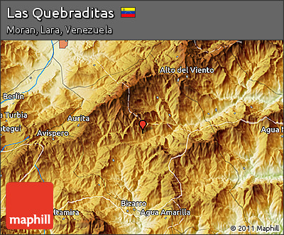 Physical 3D Map of Las Quebraditas