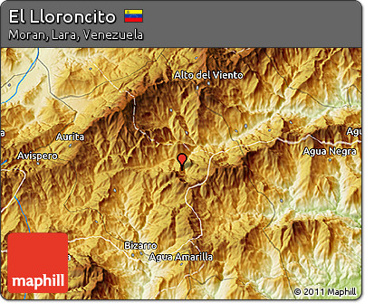 Physical 3D Map of El Lloroncito