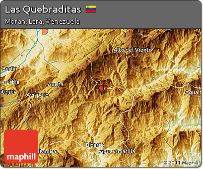 Physical 3D Map of Las Quebraditas