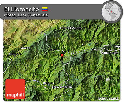 Satellite 3D Map of El Lloroncito