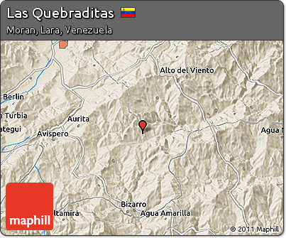 Shaded Relief 3D Map of Las Quebraditas