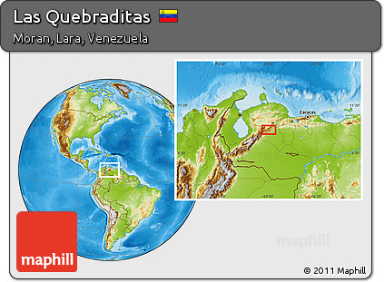 Physical Location Map of Las Quebraditas