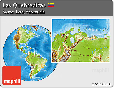 Physical Location Map of Las Quebraditas