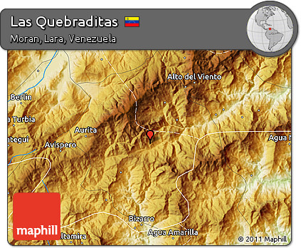 Physical Map of Las Quebraditas