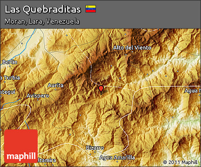 Physical Map of Las Quebraditas