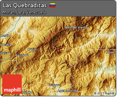 Physical Map of Las Quebraditas
