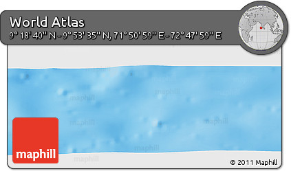 Physical Panoramic Map of the Area around 9° 36' 8" N, 72° 19' 29" E