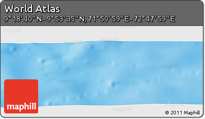 Physical Panoramic Map of the Area around 9° 36' 8" N, 72° 19' 29" E