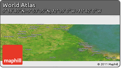 Satellite Panoramic Map of the Area around 9° 36' 8" N, 72° 10' 30" W
