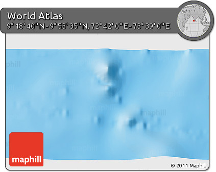 Physical 3D Map of the Area around 9° 36' 8" N, 73° 10' 30" E