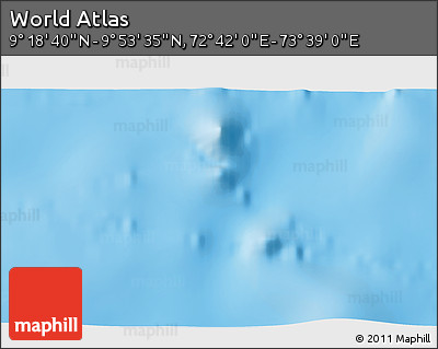 Physical 3D Map of the Area around 9° 36' 8" N, 73° 10' 30" E