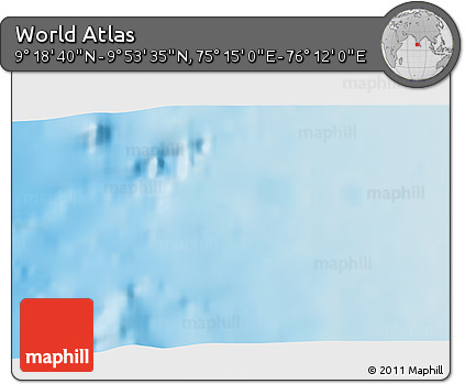 Physical 3D Map of the Area around 9° 36' 8" N, 75° 43' 29" E