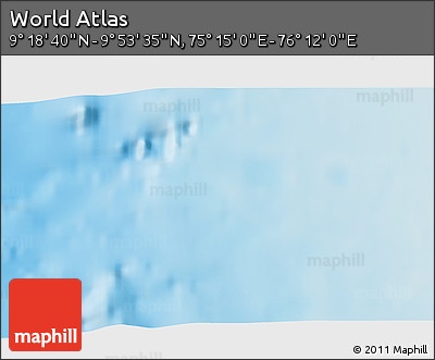 Physical 3D Map of the Area around 9° 36' 8" N, 75° 43' 29" E