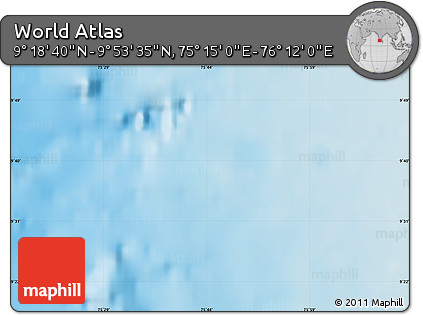 Physical Map of the Area around 9° 36' 8" N, 75° 43' 29" E