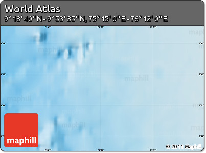 Physical Map of the Area around 9° 36' 8" N, 75° 43' 29" E