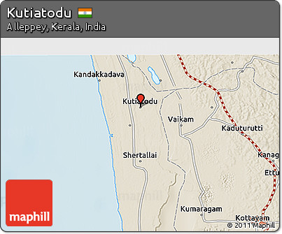 Shaded Relief 3D Map of Kutiatodu