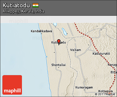 Shaded Relief 3D Map of Kutiatodu