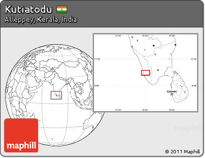 Blank Location Map of Kutiatodu