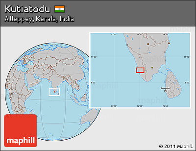 Gray Location Map of Kutiatodu