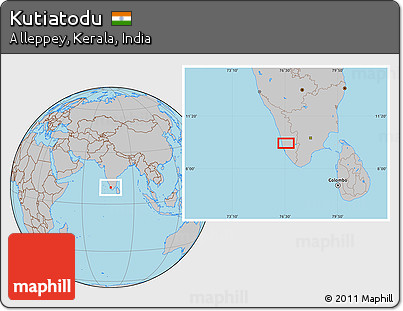 Gray Location Map of Kutiatodu