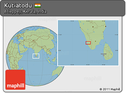 Savanna Style Location Map of Kutiatodu