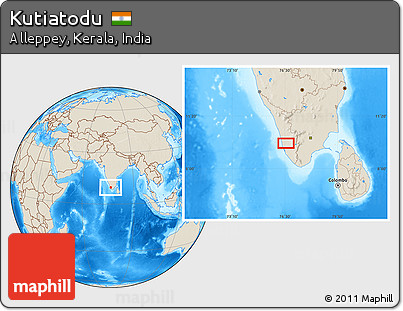 Shaded Relief Location Map of Kutiatodu