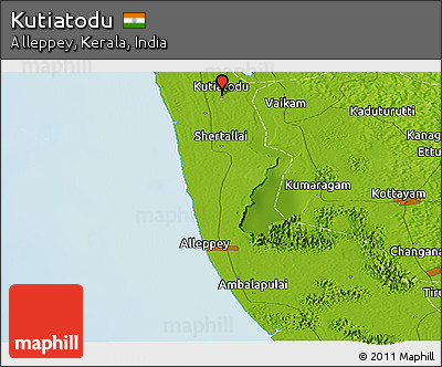 Physical Panoramic Map of Kutiatodu
