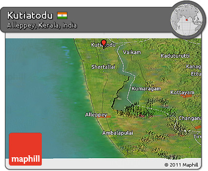 Satellite Panoramic Map of Kutiatodu