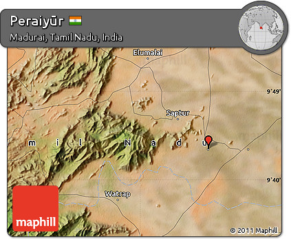 Satellite Map of Peraiyūr