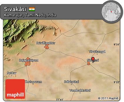 Sivakasi In Tamil Nadu Map Free Satellite Map Of Sivakāsi