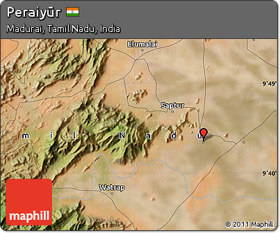 Satellite Map of Peraiyūr