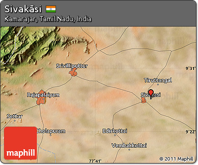 Sivakasi Map Tamil Nadu Free Satellite Map Of Sivakāsi